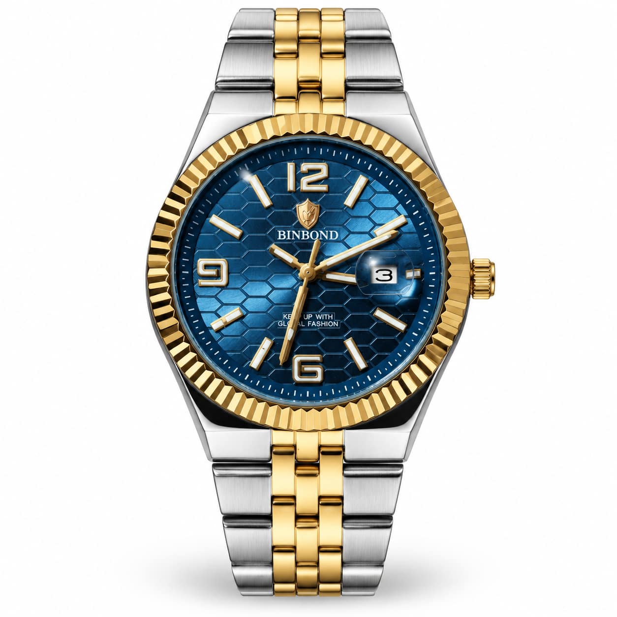 Royale Blue Two Tone Edition Luxury Men's Watch — fashion watch