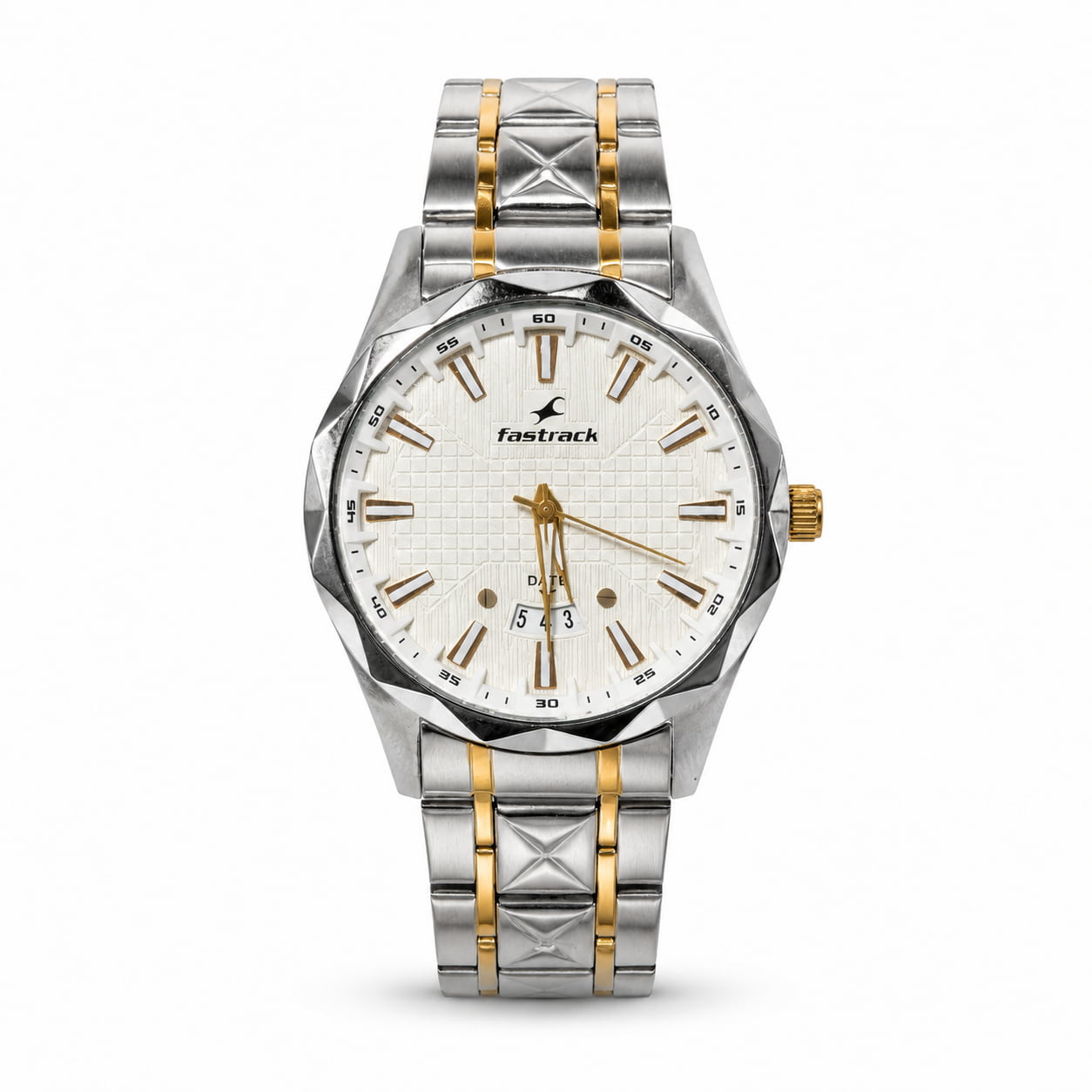 Analog white Dial Men's Watch – white Stainless Steel Chain — fashion watch